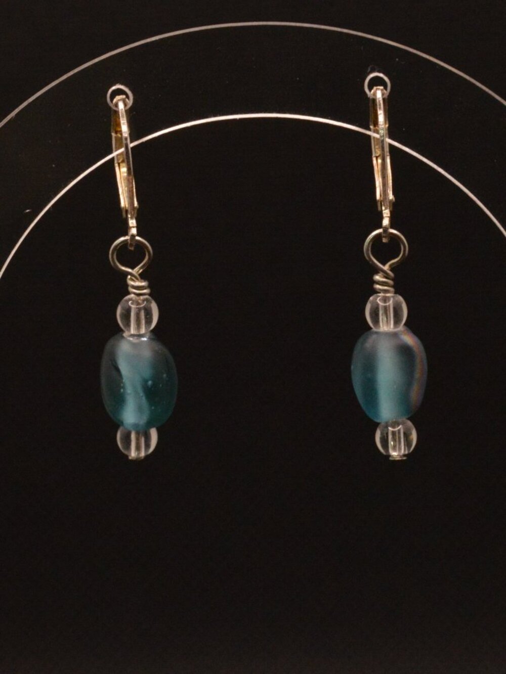 Irridescent Sea Glass Earrings